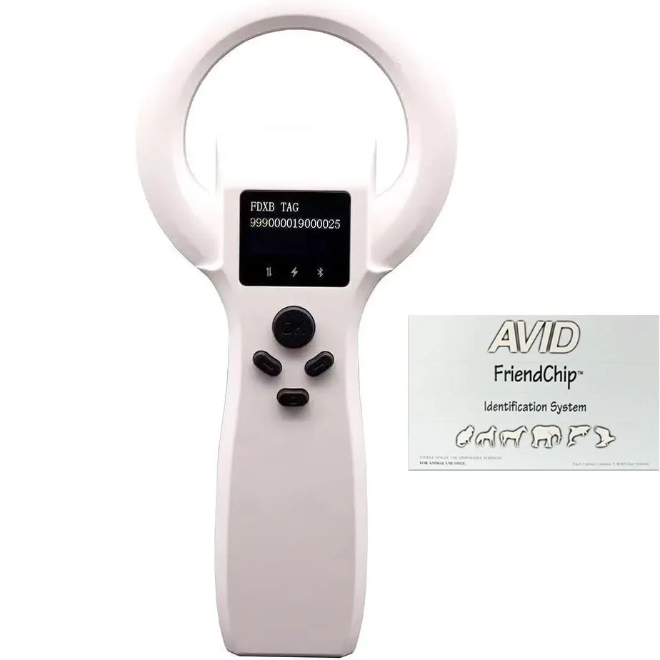 AVID 10/15 Digit Chip Pet Microchip Scanner Reader With Bluetooth  FDX-A FDX-B HDX