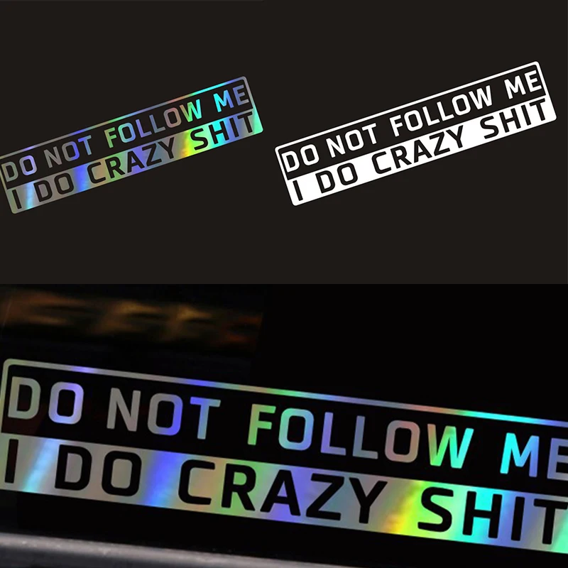 Creative Funny Car Stickers Do Not Follow Me Hood Personalized Body Car Decals Vinyl Used Car