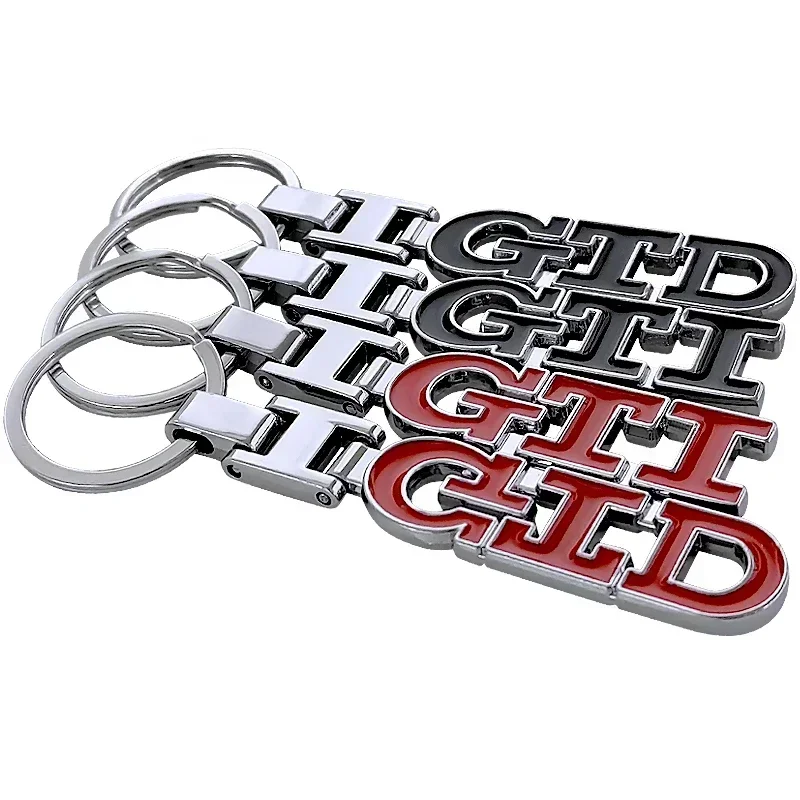 Alloy GTI GTD Logo Car Key Chain Keyrings Gift Key Rings for Volkswagen Golf 3 4 5 7 Polo Passat Jetta Touareg Beetle Tiguan MK5