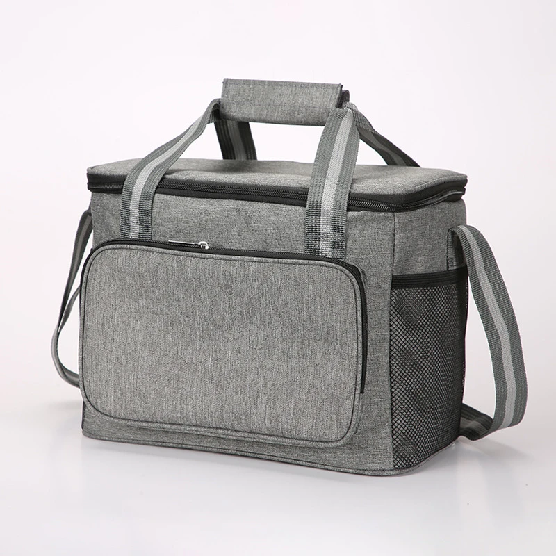15L Draagbare Thermische Lunchtas Voedseldoos Duurzaam Waterdicht Kantoorkoeler Lunchbox Ijs Geïsoleerde Case Camping Oxford Dinertas