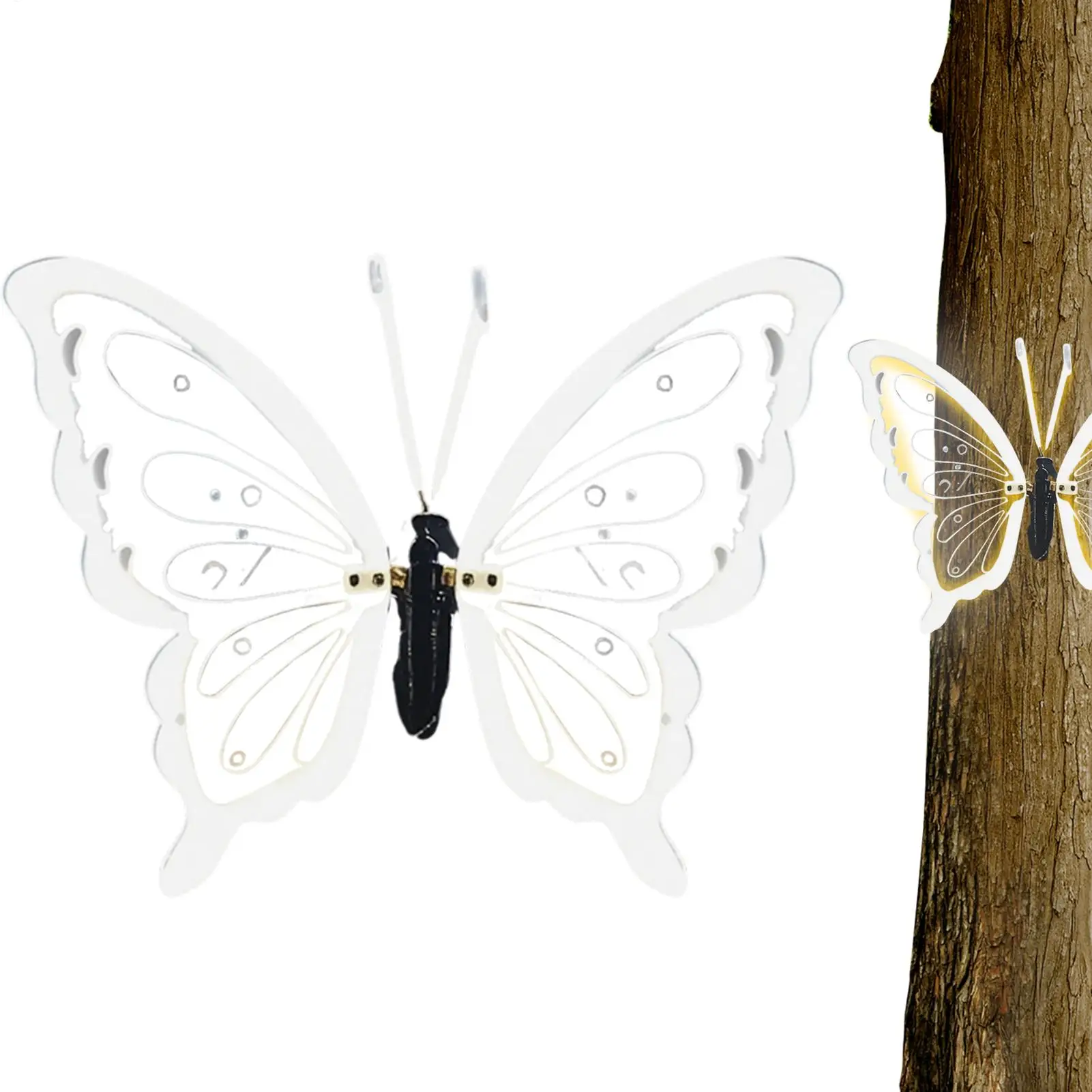 

Butterfly Outdoor Lights Butterfly Led Lights Waterproof Moving Lantern Fluttering Realistic For Fence Pathway Porch Deck