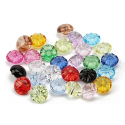 Chainho,Acrylic Crystal Transparent Button,12mm,15 Colors Aailable,50pcs,1 Holes,DIY Sewing Material,Shirts,Skirt Accessories,