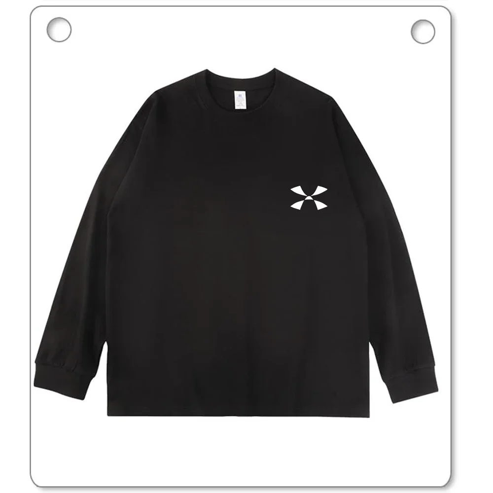 100% Cotton Long Sleeve T-Shirt Men Solid Basic Crew Neck Soft Casual Top