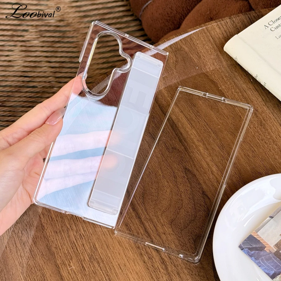 Modisches elastisches Armband Silikon-Standhülle für Samsung Galaxy Z Fold 7 6 5 4 3 Fold7 Mattes Handgelenkband Harte Stoßfeste Schutzhülle