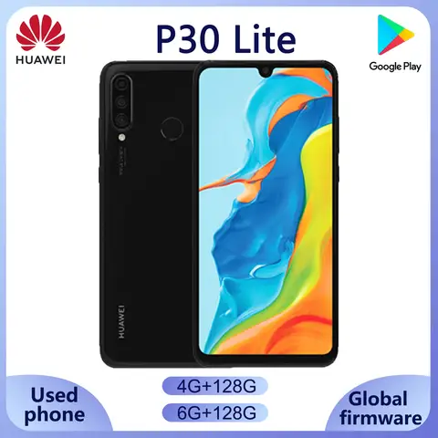Huawei P30 Lite SmartPhone Kirin 710 4GB 6GB 128GB 6,15 pulgadas 3340mAh 24MP cámara pantalla completa teléfono usado