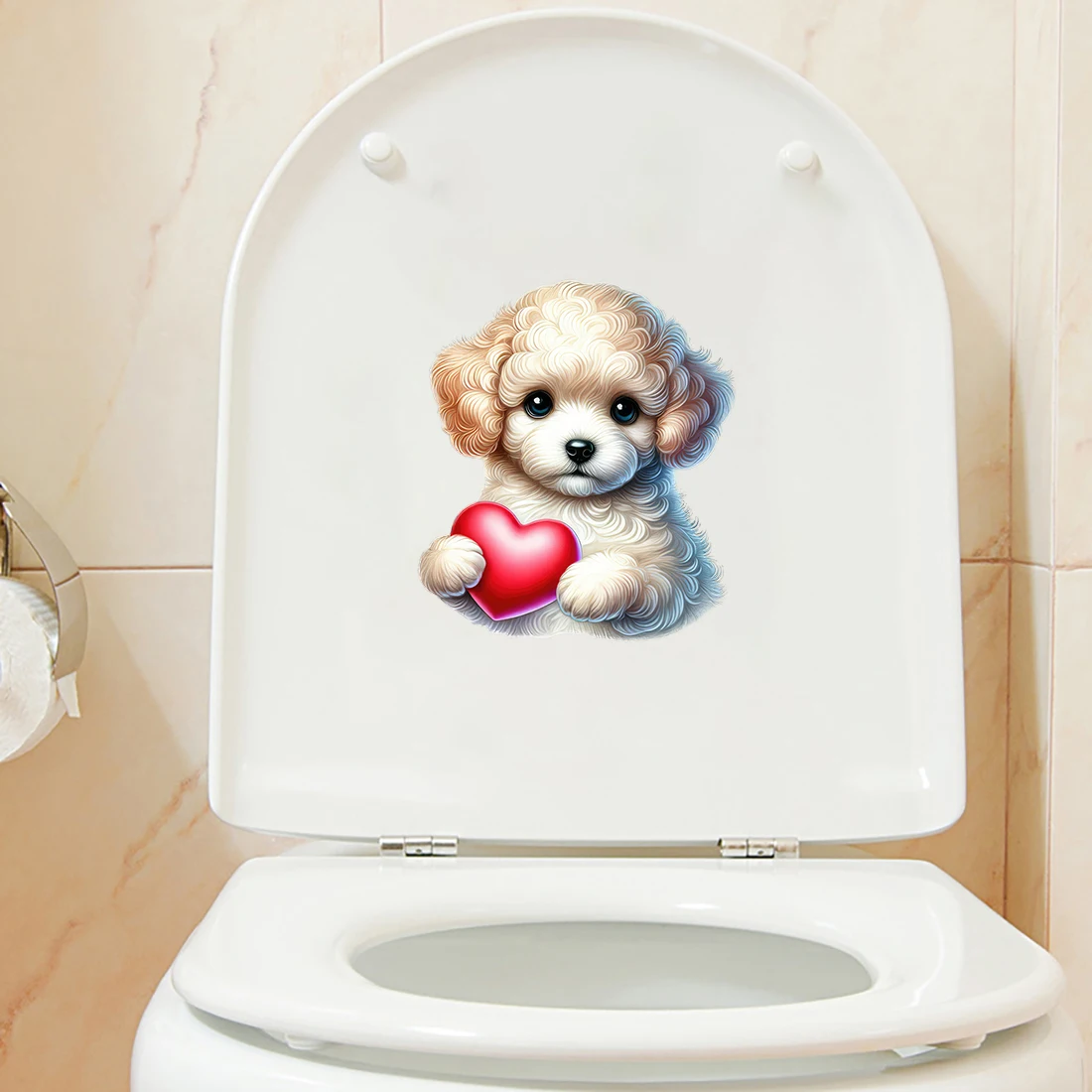 Three Ratels CD60 Cute Beagle Animal Stickers for Children's Bedroom Decoration Toilet decals Car Stickers