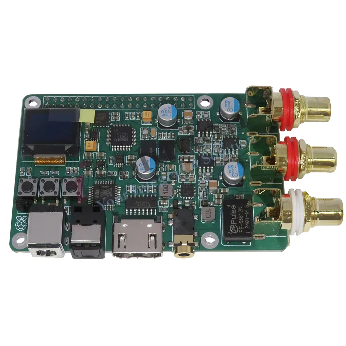 Raspberry Pi ES9038Q2m DAC audio decoder board HIFI coaxial fiber I2S analog 3B+4B 768K 32Bit DSD512