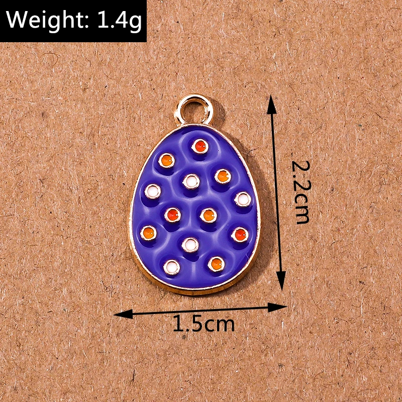 10 stücke Cartoon Emaille Tier Küken Ei Charme für Schmuck Machen Frauen Nette Tropfen Ohrringe Anhänger Halsketten DIY Handwerk Liefert – Detail 26