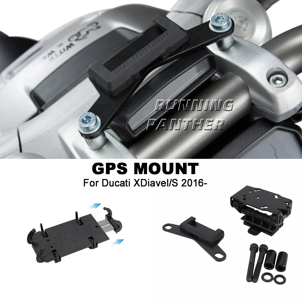 New GPS Mount For Ducati XDiavel X DIAVEL S 2016-2021 Motorcycle Accessories Mobile Phone Bracket Holder USB