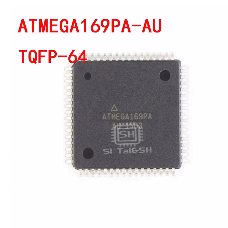 5 PCS ATMEGA169P-16AU ATMEGA169PA-AU 8 bits preto capa protetora à prova d'água