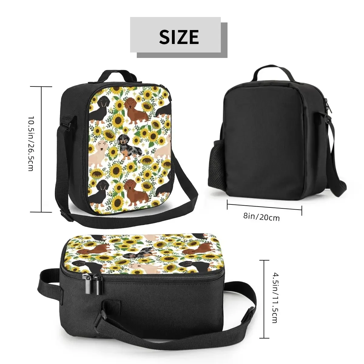 Badger Sausage Dog Resuable Lunch Box for Women Multifunction Dachshund Puppy Cooler Thermal Food Insulated Lunch Bag