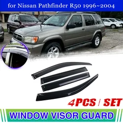 Window Visor for Nissan Pathfinder R50 Terrano Infiniti QX4 1996~2004 Vent Door Smoke Awning Eyebrow Cover Deflector Accessories