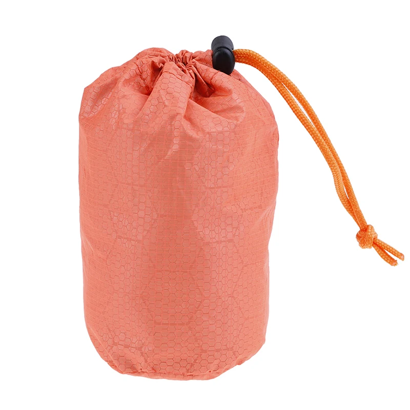 1Pc Orange Storage Bag Emergency First Aid Sleeping Bag PE Film Tent Suitable For Campers, Hikers, Backpackers,etc.