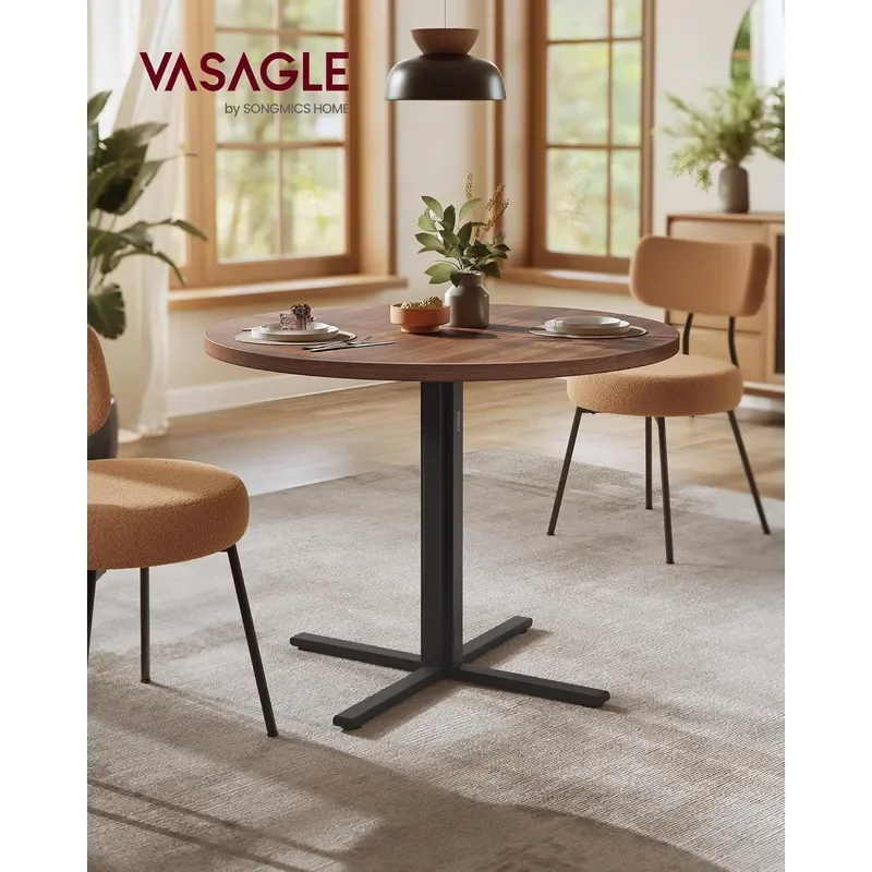31.5-Inch Dining Table Small Round Kitchen Table for 4 People