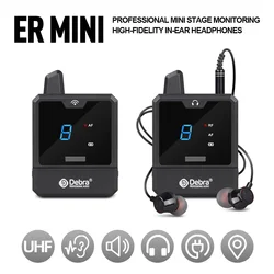 Er-mini tragbare drahtlose In-Ear-Monitore, eingebauter wiederauf ladbarer Lithium-Akku, geeignet zur Überwachung von Live-Übertragungen, Bühne