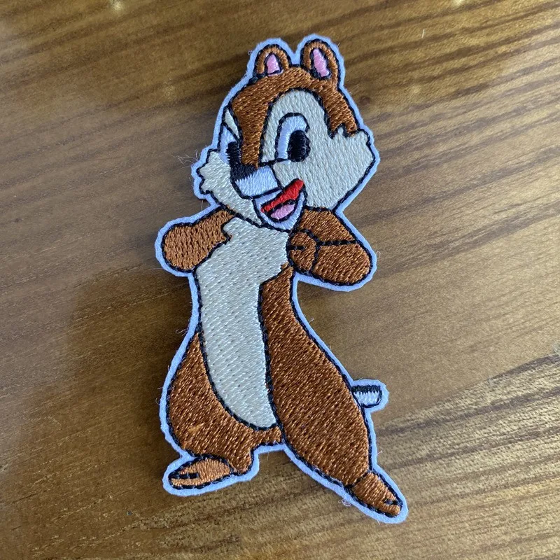Cartoon 3M Adhesive Self Adhesive Patches Chip \'n\' Dale Disney Characters Embroidery Patches Sew On Coat