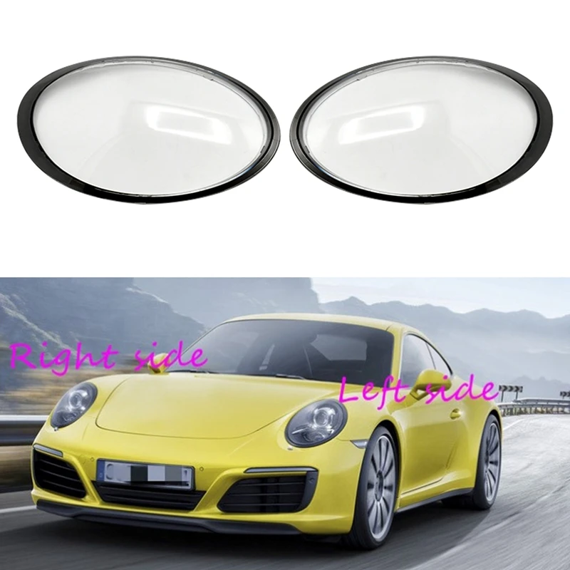 For-Porsche 911 Targa/Carrera Side Car Front Headlight Lens Cover Headlamp Shell Transparent Lampshade