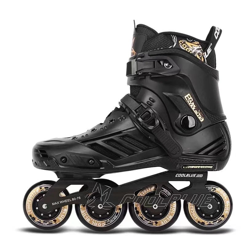 Patins à roulettes pour hommes et femmes, patinage de hockey sur glace avec de vraies chaussures de patinage de vitesse, double usage, collège