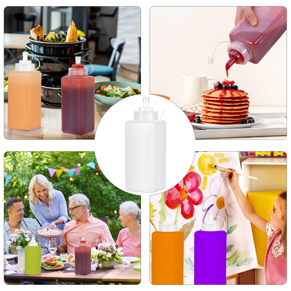1 قطعة البلاستيك ضغط زجاجة صلصة 800/1000 مللي عيار كبير زجاجة خلع الملابس زجاجة توابل المطبخ بهار موزع الأدوات