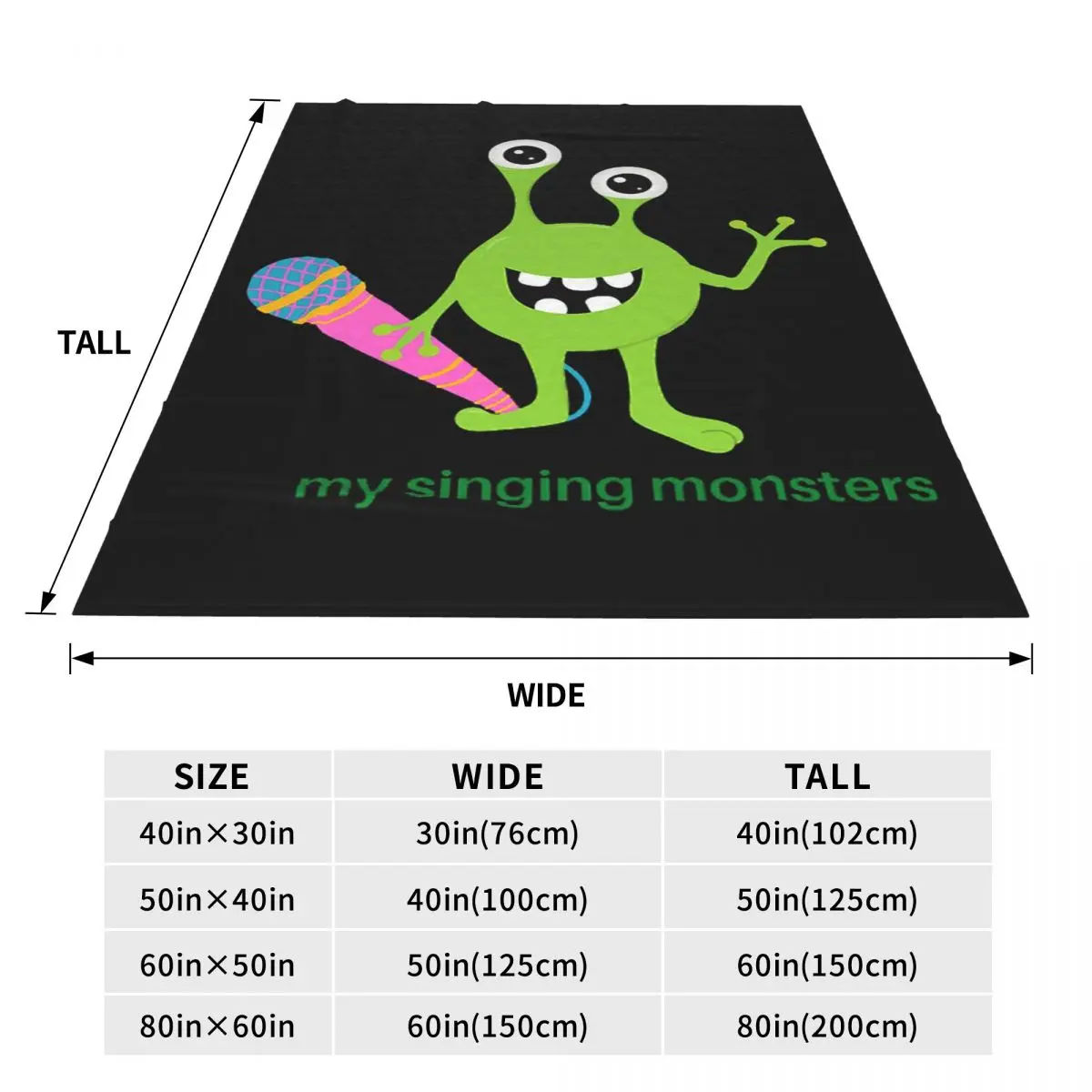 My Singing Monster Cartoon Blanket Fleece Sofa Throw Blanket Warm for Couch Bedding Office Throws Bedspread Quilt