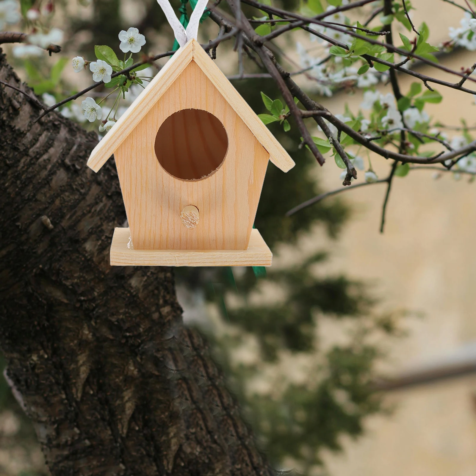 

4 Pcs Mini Bird House Kits Hanging Sparrow House Unfinished Wood Small Feeder Lightweight Portable Pet Supplies