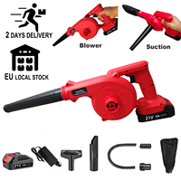 21V Cordless Leaf Blower with 2.0Ah Battery & Charger 2-in-1 Electric Leaf Blower & Vacuum for Garden Yard Cleaning/Snow Blowing