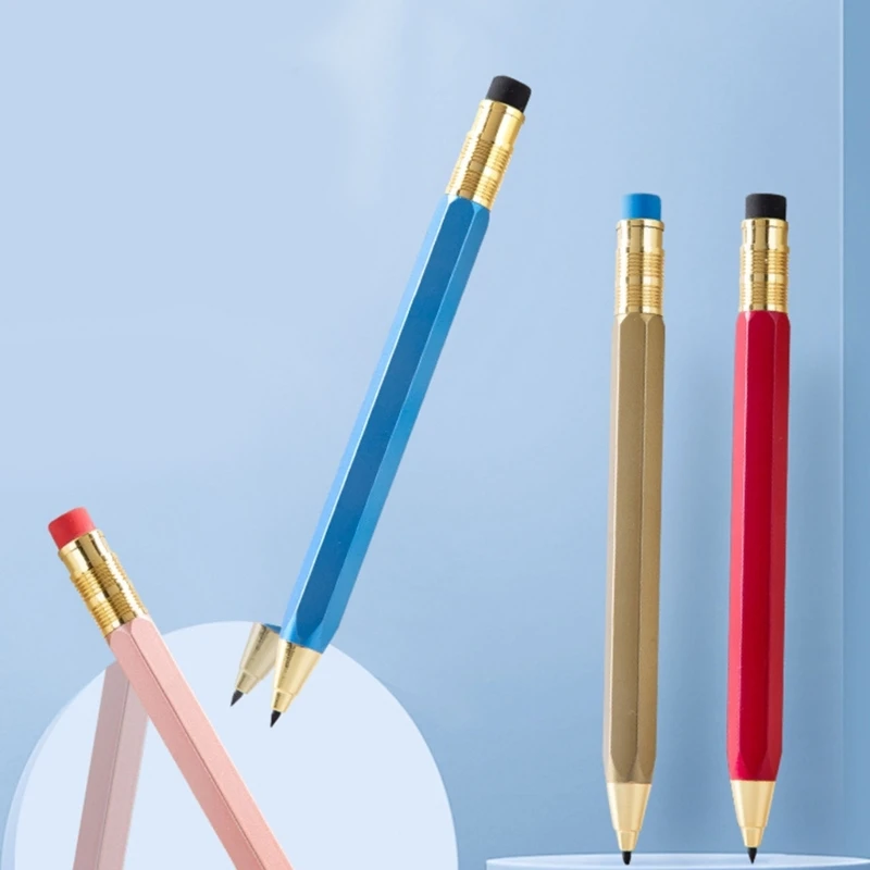 DXAB Erasable Inkless Pencil with Erasers, Inkless Pencil Colored Replaceable Refills for Everlasting Pencil