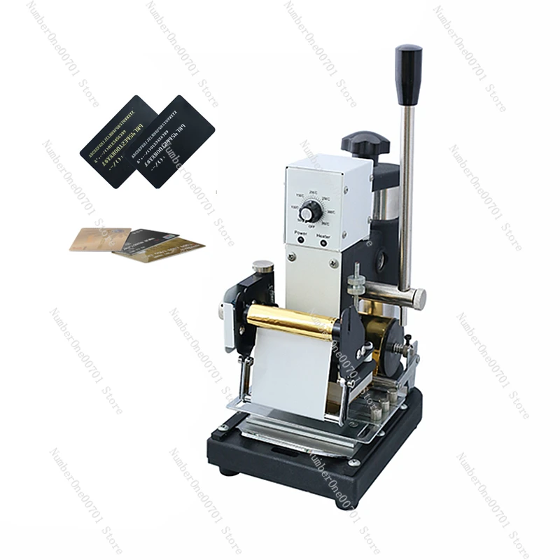 PVC Card Embossing Machine Letterpress Rotogravure 300W Printing Bronzing Machine for make Name Card Code Printer 220V-240V