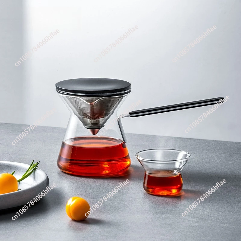 

Glass magnetic pressing teapot high-end tea separation filter pot teacup tea set gift