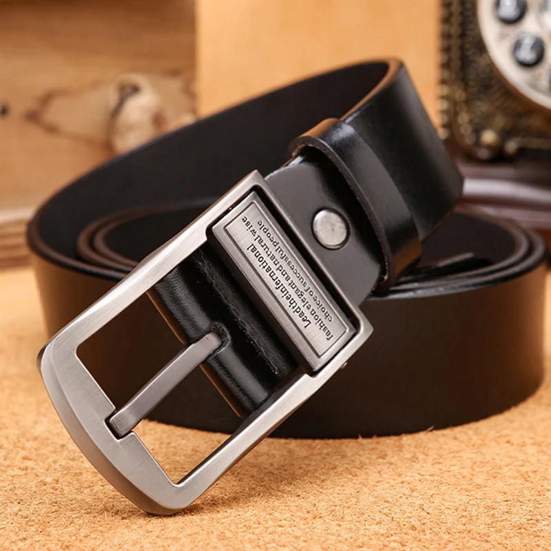 Genuine Leather Men's Belt Alloy Pin Buckle Luxury Brand Designer Waist Jeans Belts Casual Business Cummerbunds Ceinture Homme