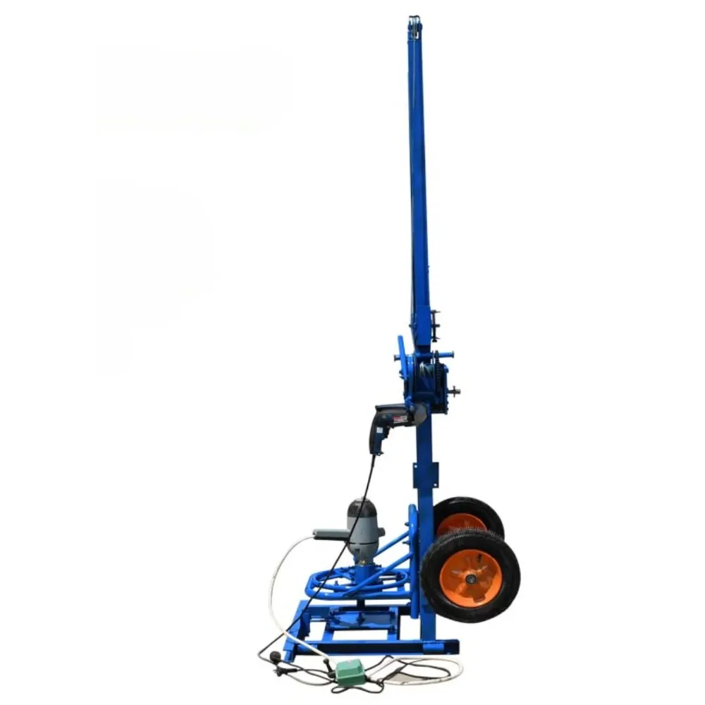 

High-power 220V small electric drilling rig 2.5KW trolley drilling rig equipment complete drill pipe bit