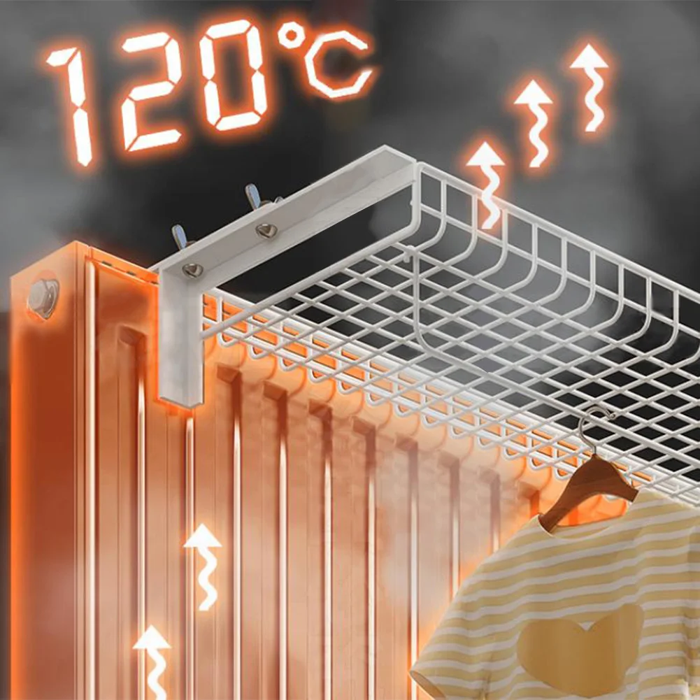 Home Drying Solution Punch-free Hanger Heat Resistant Rack Adjustable Drying Rack Heat Resistance Long-lasting Material