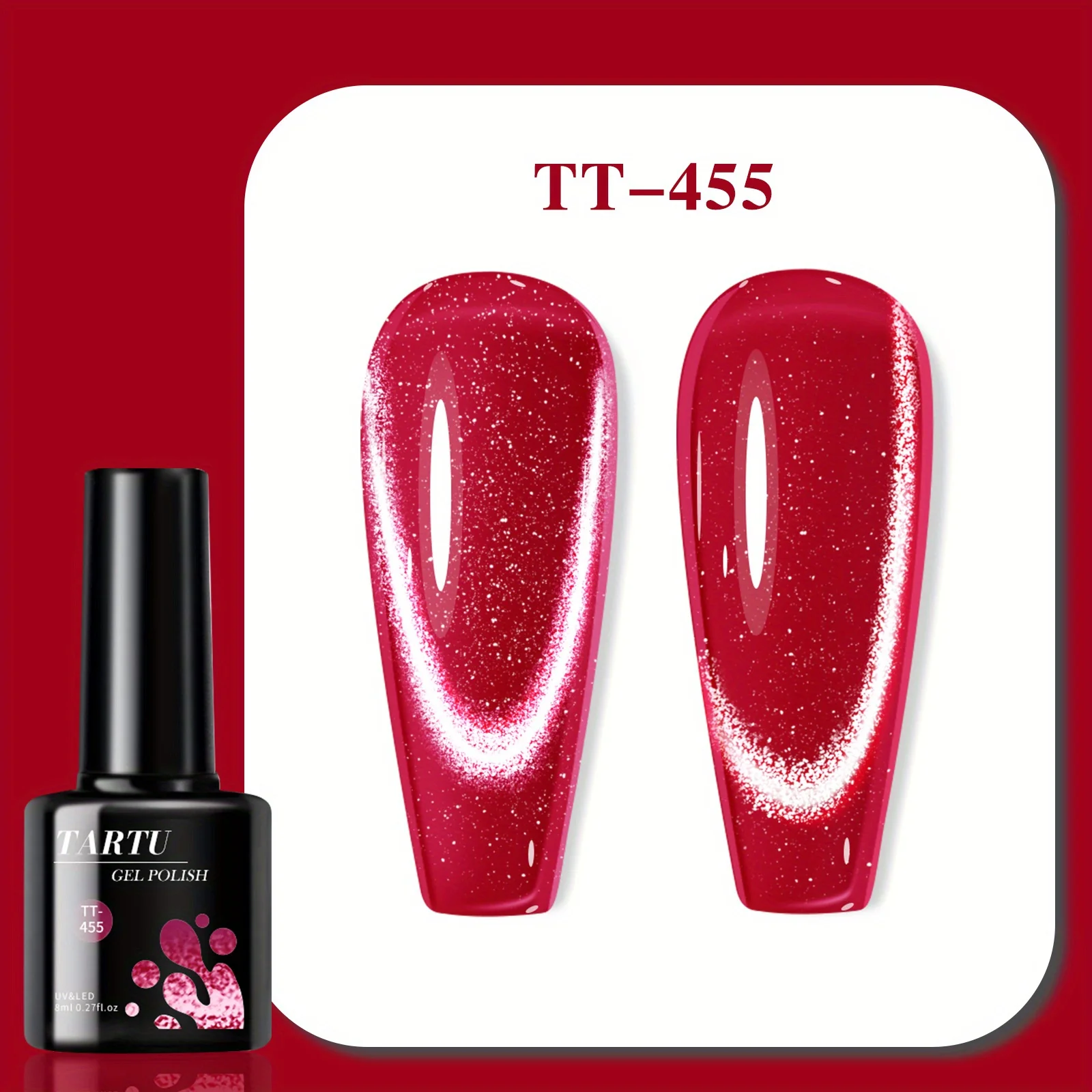 Lakier do paznokci żelowy Cat Eye, 8ml Soak Off LED/UV, brokatowe cekiny holograficzne do zdobienia paznokci, długotrwały, do manicure w domu