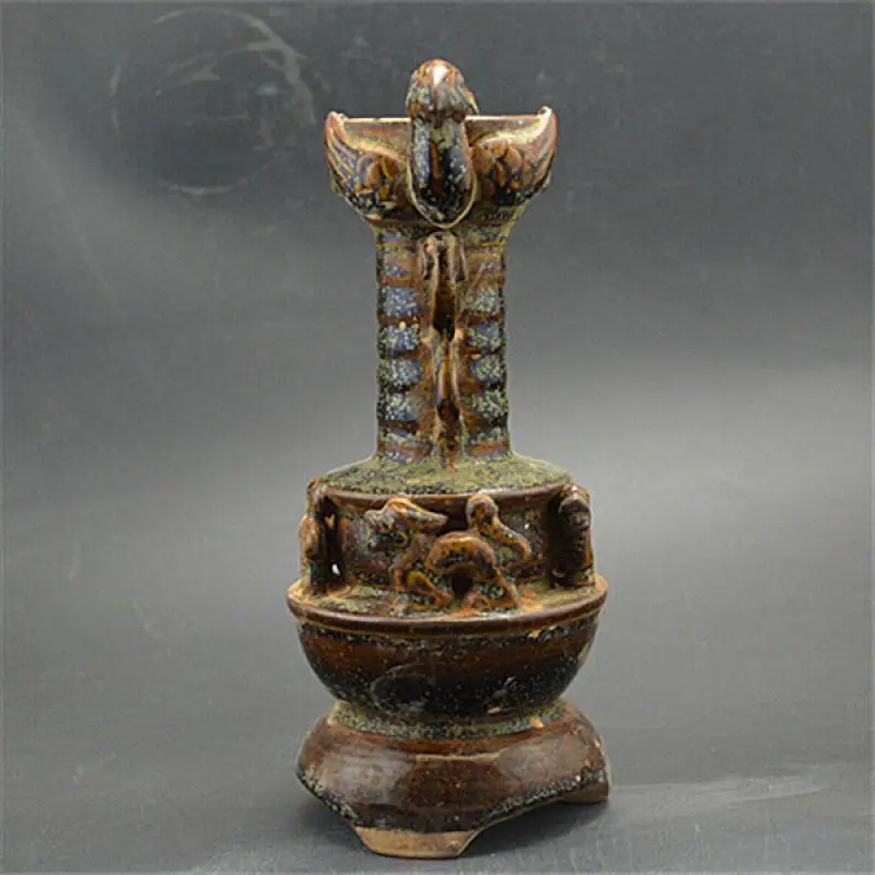 Tea Plate Dragon Mandarin Duck Picture Tripod Oil Lamp Collection Decoration