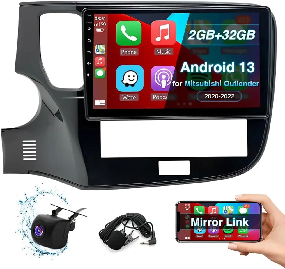 

10 Inch Android 13.0 2+32GB For Mitsubishi Outlander 2018-2022 Car GPS Navigation Multimedia Player Radio Tape Head Unit Carplay