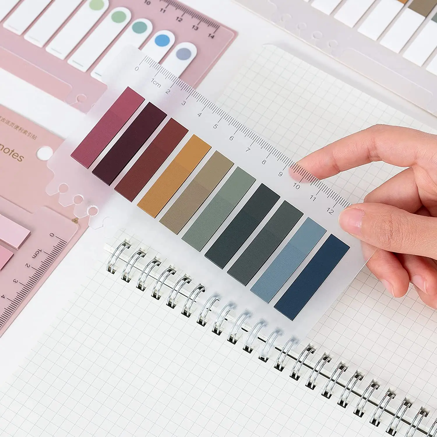 A19E-200Pcs Colored Page Markers, Sticky Tabs In 10 Colors,Neon Sticky Notes Flags,Waterproof Writable Page Flags