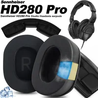 Almohadillas de espuma de repuesto para auriculares Sennheiser HD280 Pro HMD280 PRO, almohadillas de espuma viscoelástica, cuero proteico
