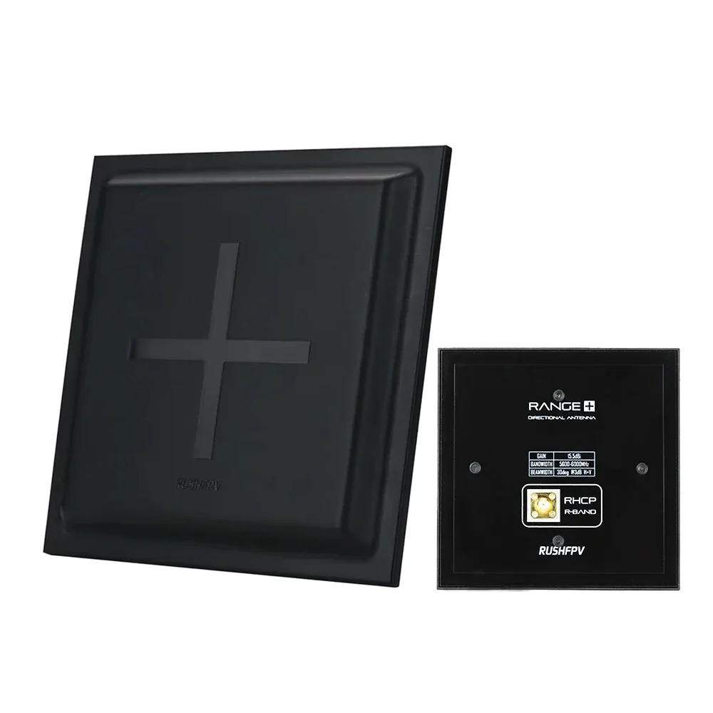 RushFPV RANGE 5.8G 15.5dBi 4X Flat Patch Directional Antenna RHCP LHCP High Gain Long Range FPV Receiver Antenna