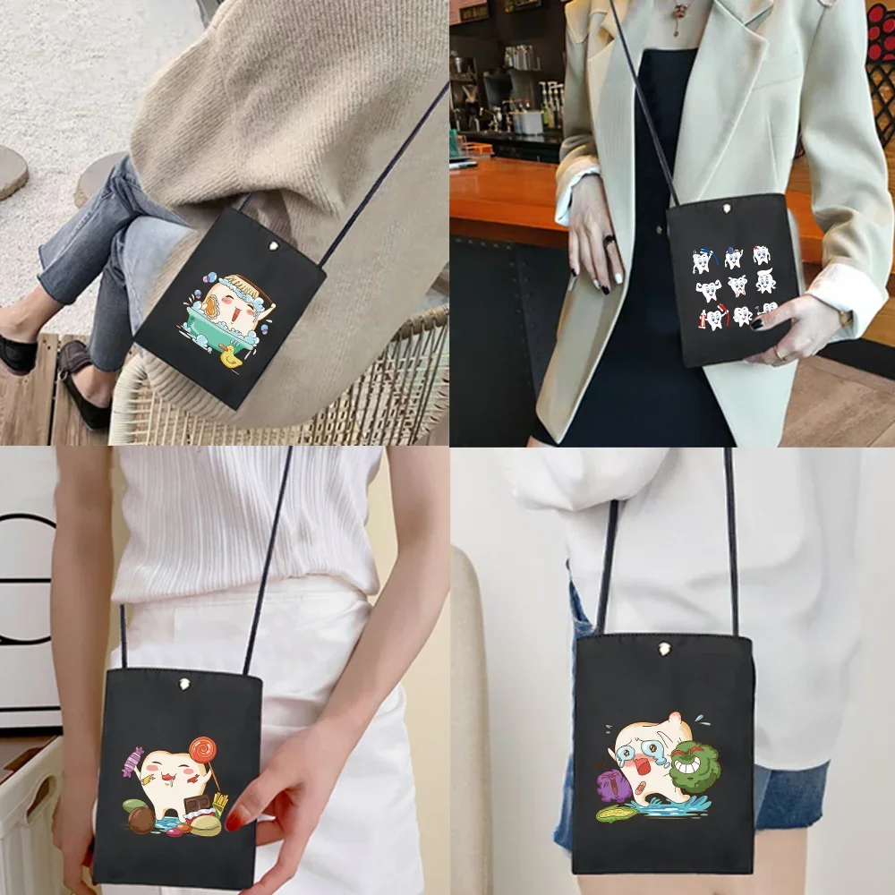 Teeth Series Handbag Mobile Phone Bags Purse Lady Wallet Shoulder Crossbody Pack Female Sports Wallet Small Women Mini Messenger