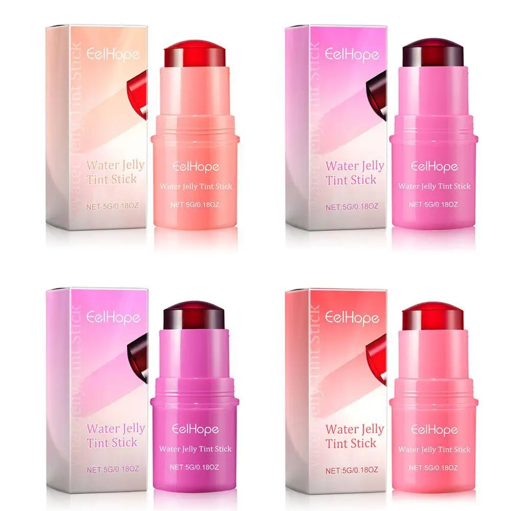 

3-in-1 Cheek Lip Tinted Moistured Blush Stick Eyes Cheek Lip Brighten Cream Water Jelly Tint Stick Matte Contour Makeup