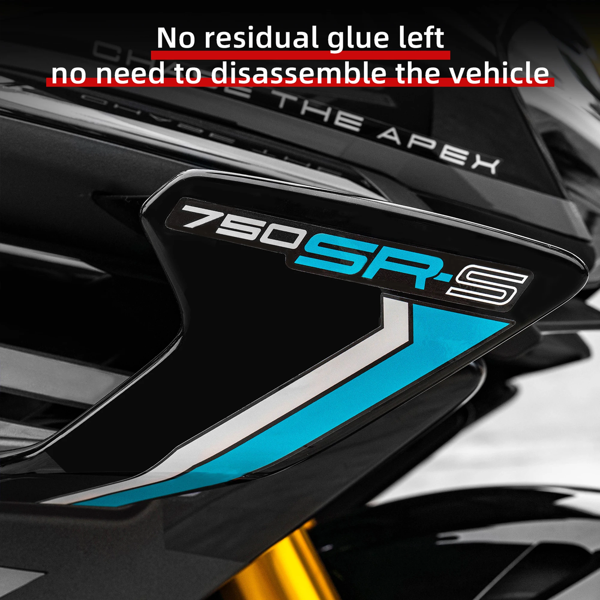 Compatible with the 2025 CFMOTO 750SR-S Motorcycle Body Decal, Fixed Wind Wing & Rear Swingarm Decal Modified Accessories