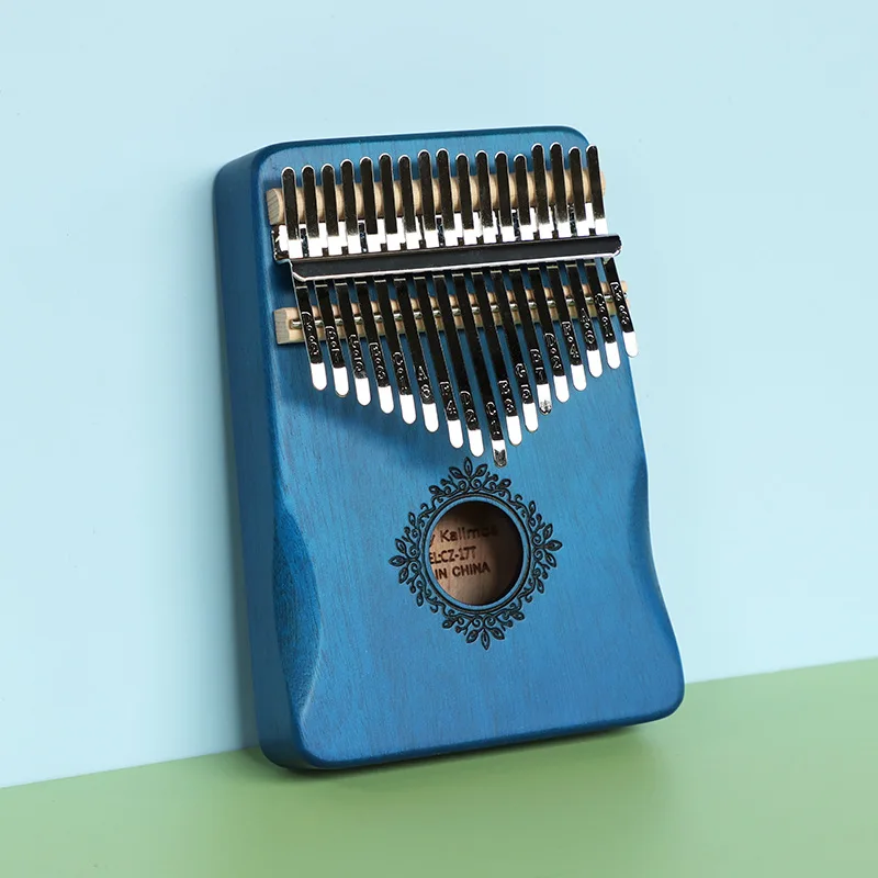 Kalimba de mogno com 21 teclas, piano portátil de 17 teclas para iniciantes, presentes mbira para adultos/crianças
