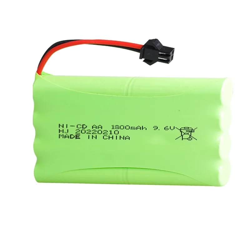 Batterie aste Ni-CD, 9.6 V, 1800mAh, pour jouets RC, voiture, train précieux, robot, bateau, odor, pièces de rechange, AA 9.6 V, prise Tamiya