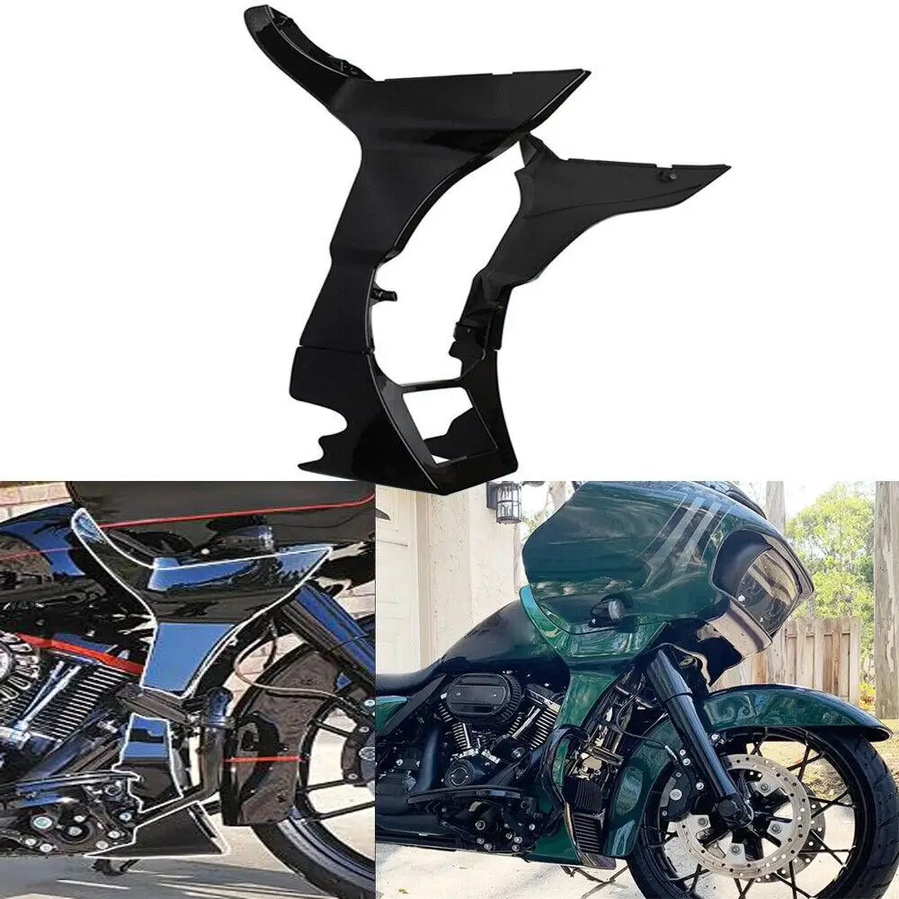 

Left and Right Side Fairing Spoilers Cover Kit With Extended Chin Spoiler Mounting Hardware Compatible For FLTRX FLTRXS 2017+