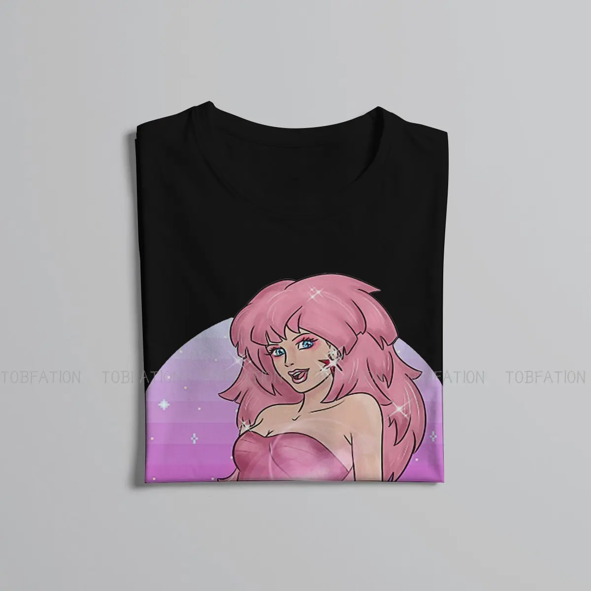 Pink Band Jem and the Holograms Tshirt Top Cotton Oversized Ofertas Men's Streetwear Harajuku Men T shirt