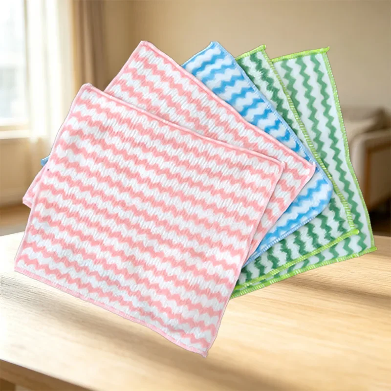 1/5/10/20Pcs Microfiber Towel Absorbent Kitchen Cleaning Cloths Non-stick Oil Dish Towel Napkins Tableware Cleaning Towel