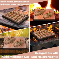 Reusable Salt Stone Heavy Duty Salt Stone Grilling Rack Non-stick Heat Resistant Bbq Grill Holder Easy to Clean for Outdoor