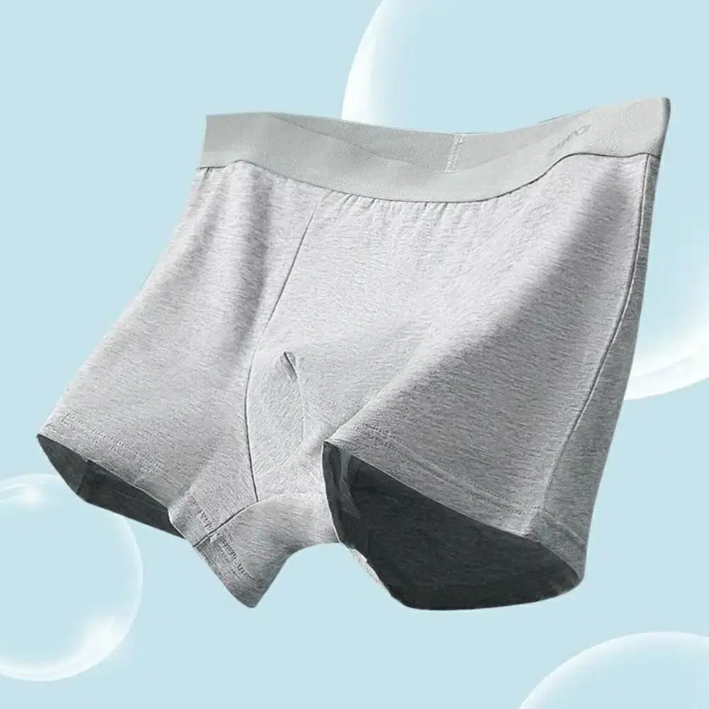 4Pcs 탄성 솔리드 컬러 남자 복서 팬티 플러스 사이즈 XL-4XL 남자 팬티 코튼 가랑이 원활한 반바지 팬티 소년