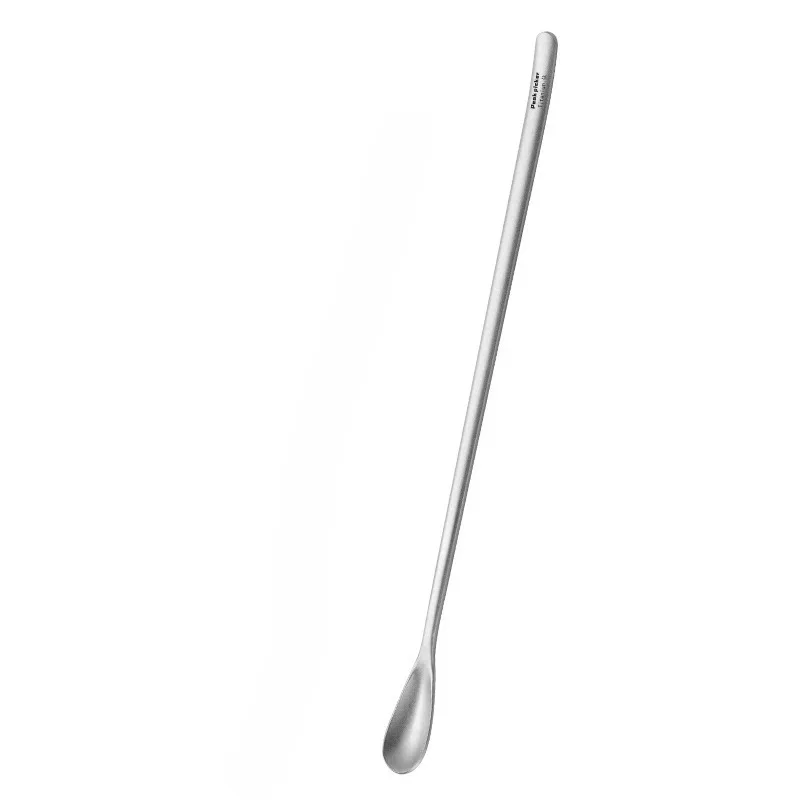 Pure Titanium Long Handle Bar Spoon Hand Beaten Coffee Stirring Spoon Lemon Dessert Mixing Spoon Bartending Special Stir Stick