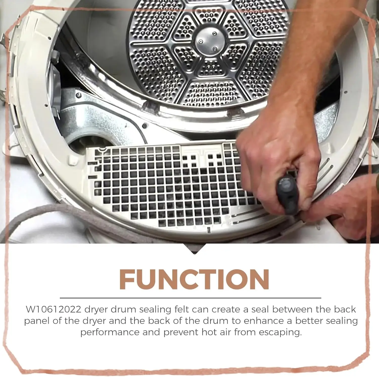 W10612022 مجفف الطبل الخلفي ورأى الختم لاستبدال دوامة كروسلي أمانا Maytag العقارية كينمور استبدال AP3094267 AP5737110 #6